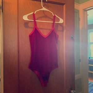 Delicious burgundy velvet onesie / size s
